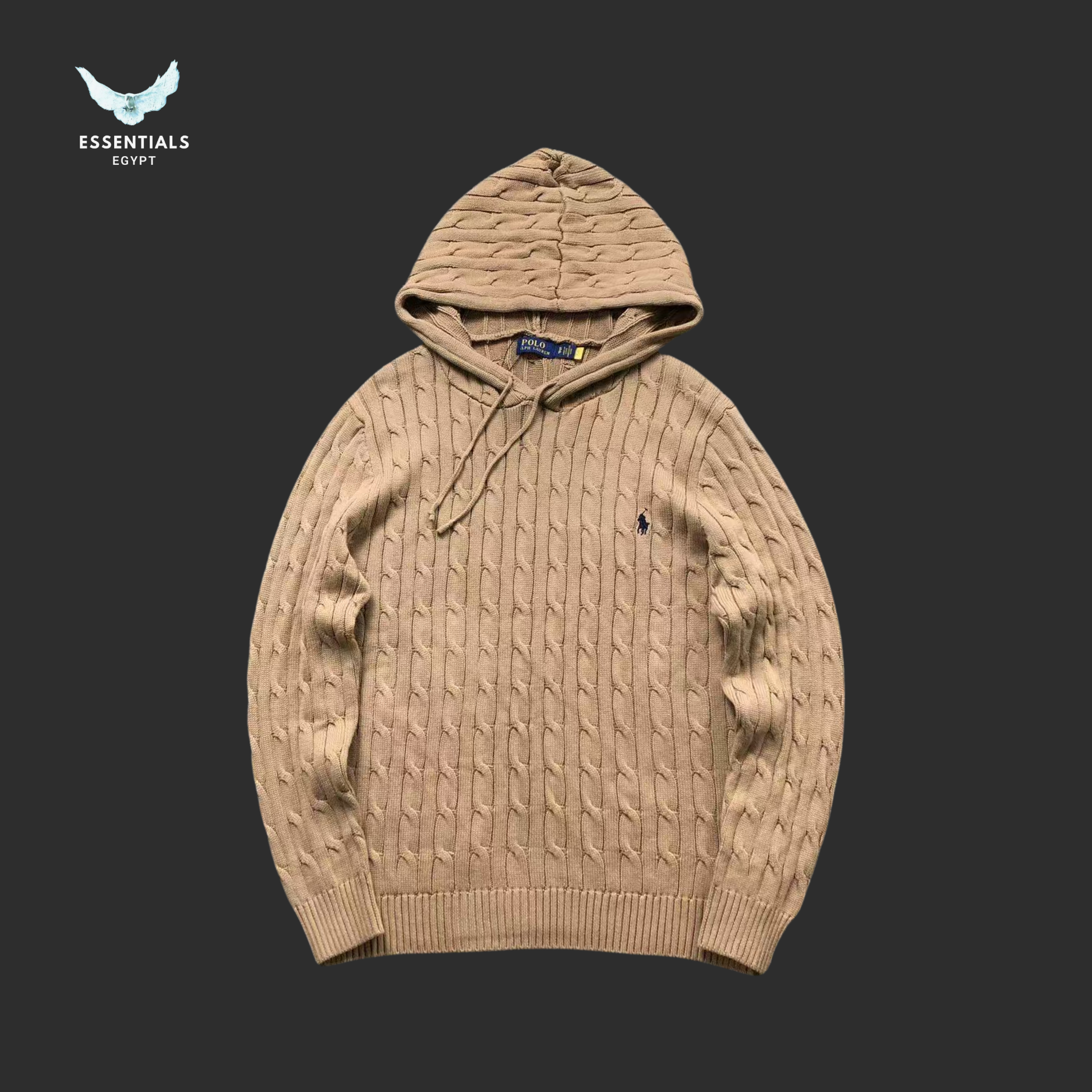 Ralph Lauren Cable Knit Hoodie – Premium Cotton Knit