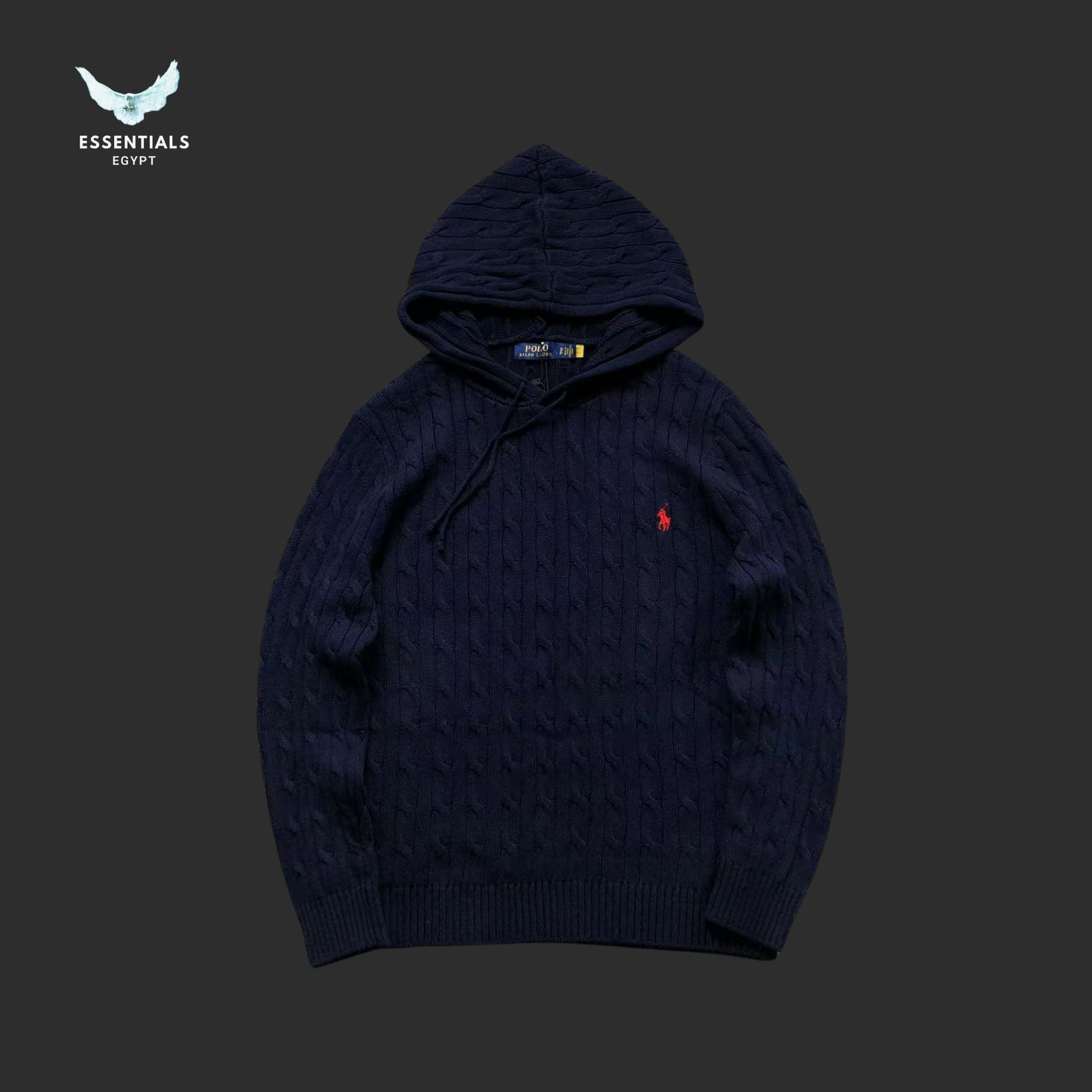 Ralph Lauren Cable Knit Hoodie – Premium Cotton Knit