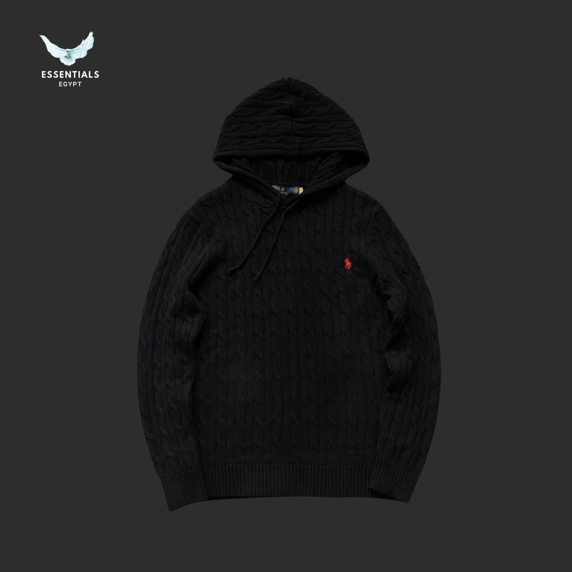 Ralph Lauren Cable Knit Hoodie – Premium Cotton Knit