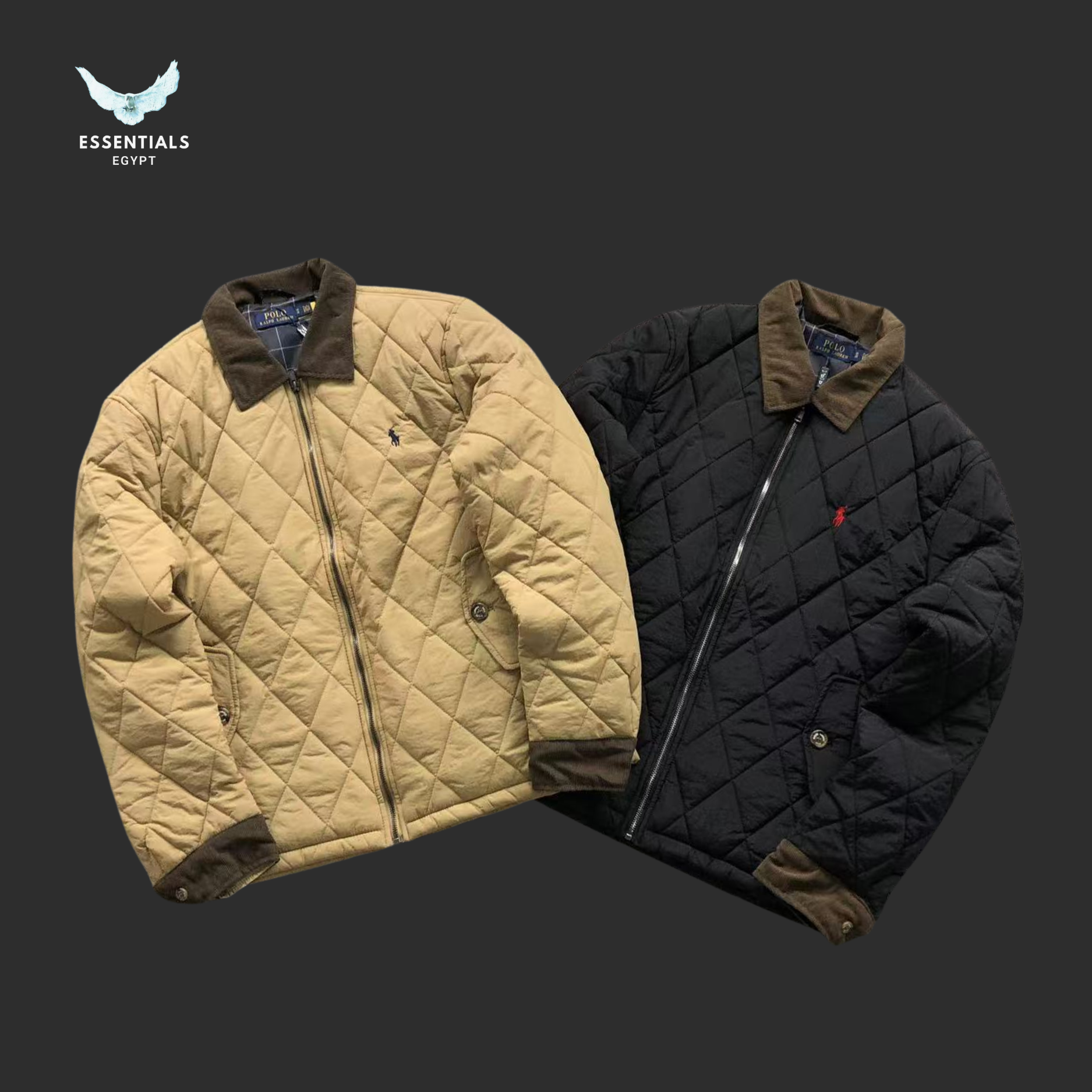 Ralph Lauren Jacket – Quilted Beige & Black