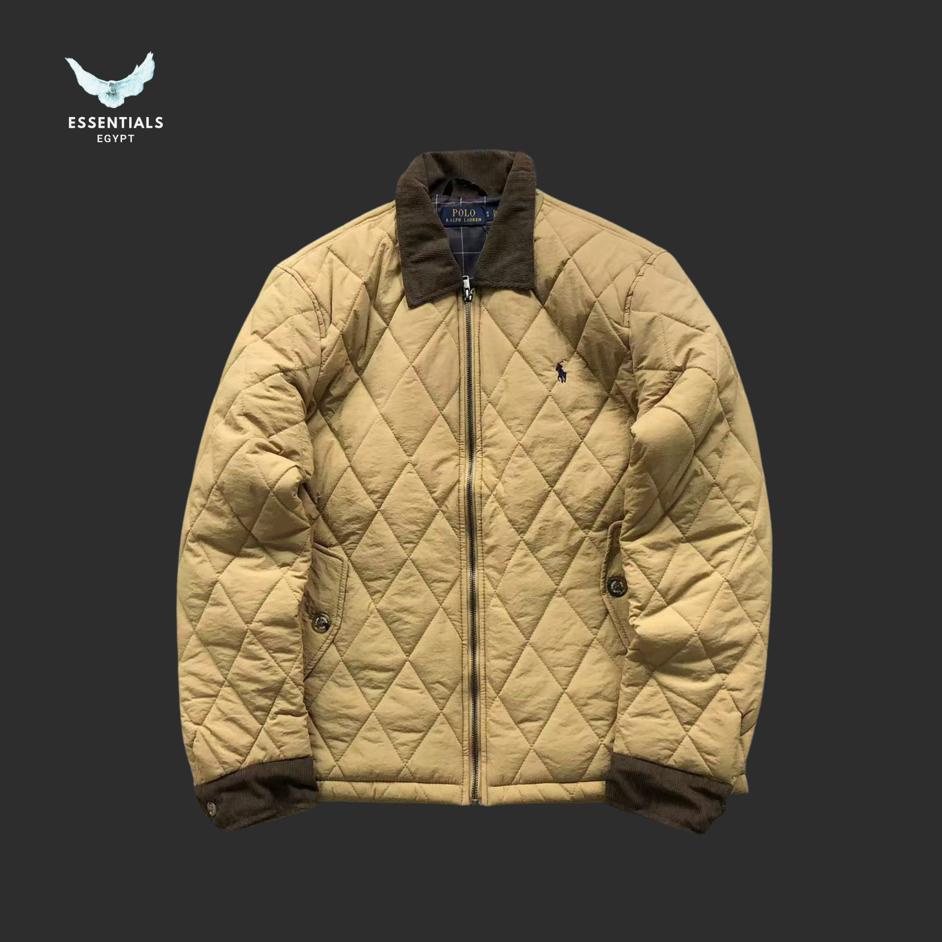 Ralph Lauren Jacket – Quilted Beige & Black