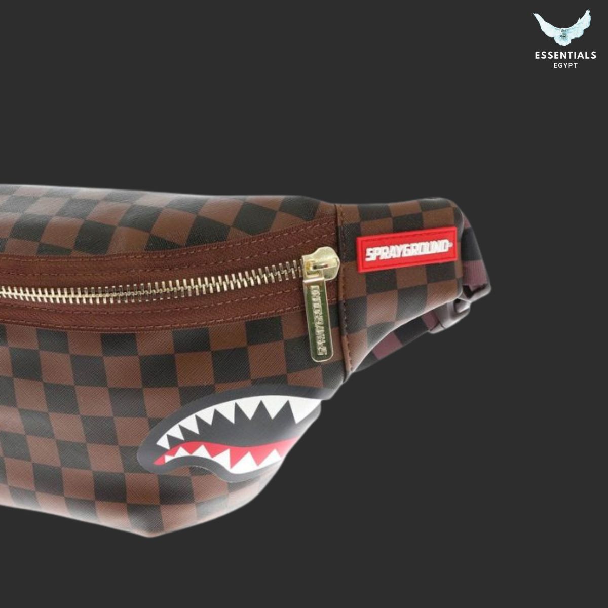 Sprayground Sharks in Paris Brown Pouch