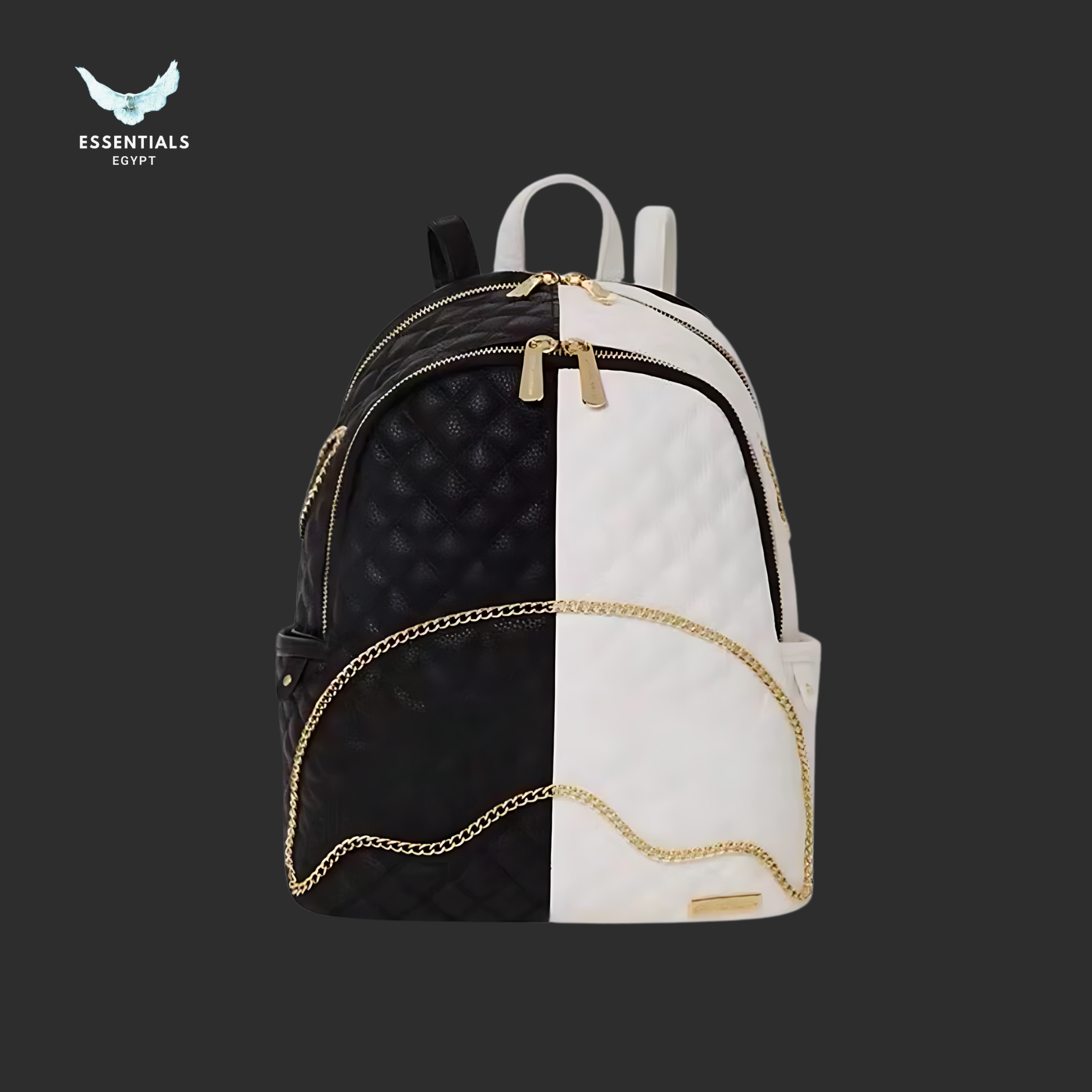 SPRAYGROUND LEVELED UP SPLIT QUILT SHARK SAVAGE BACKPACK