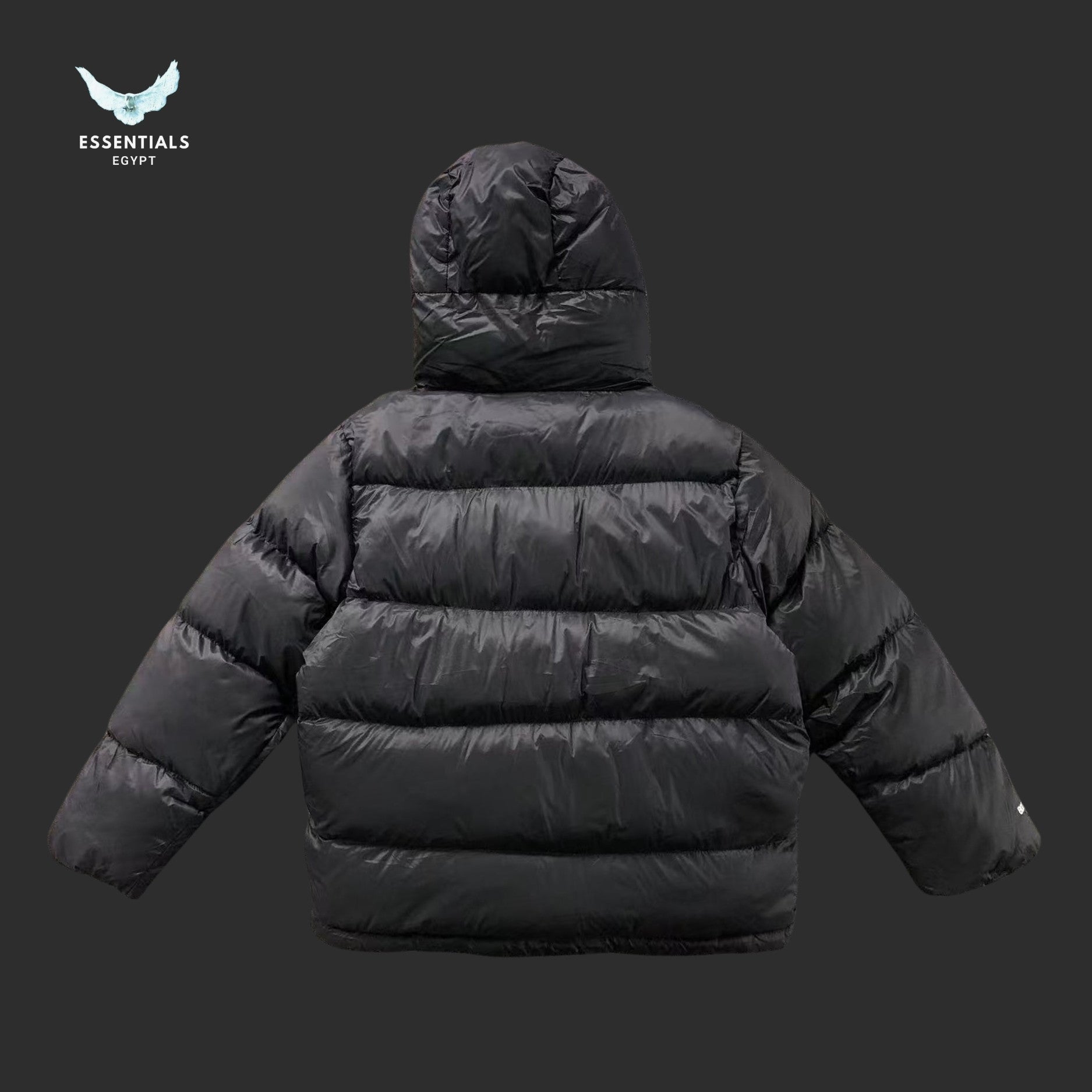 Front view of Stussy Micro Ripstop Down Parka Jacket in black