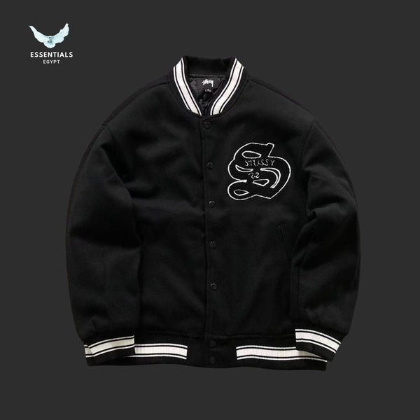 ジャケット・アウター Stussy X fragment varsity jacket BLACK Stussy Casentino Wool Varsity Jacket Egypt | Essentials EG