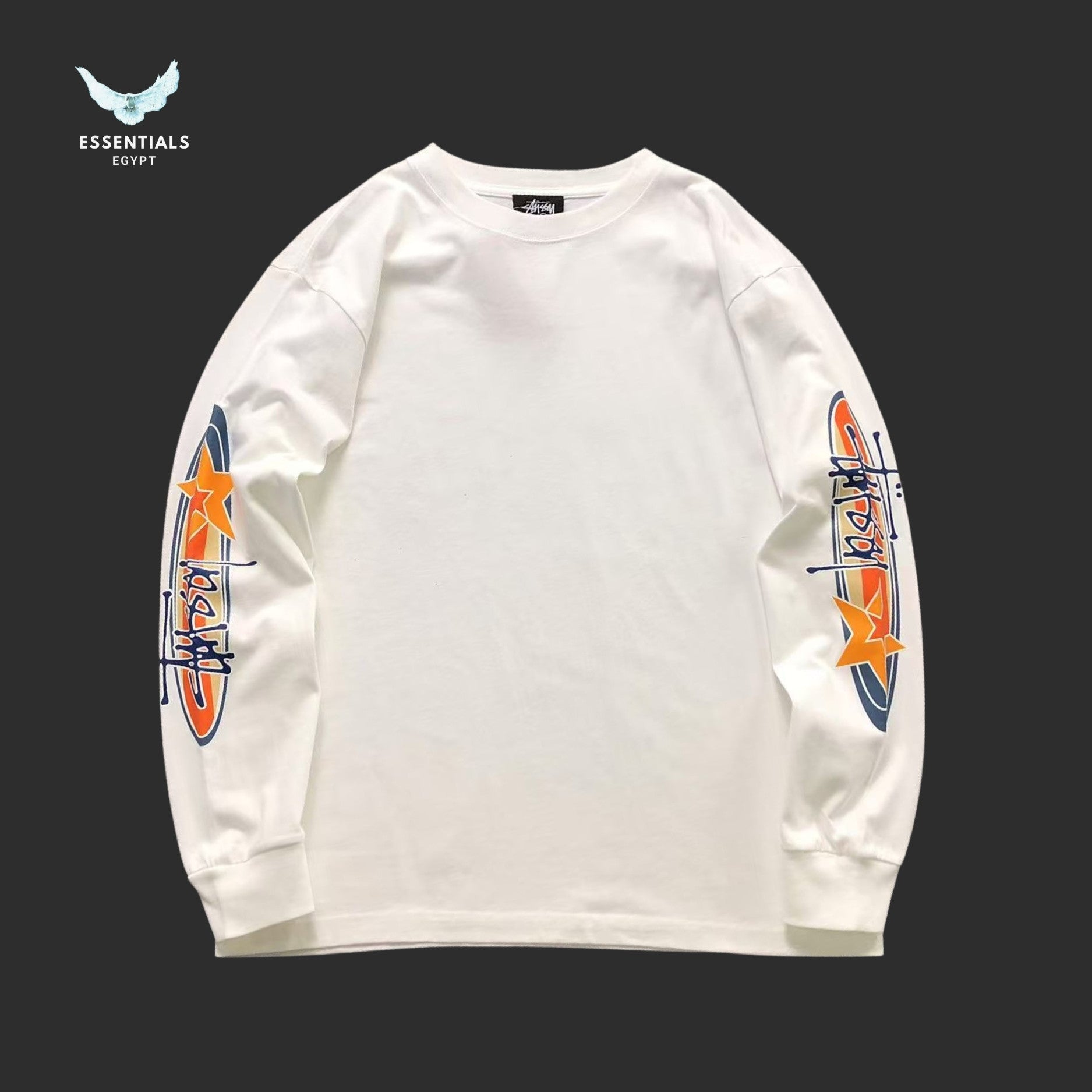 Stussy graphic sweatshirt in pink with relaxed everyday fit