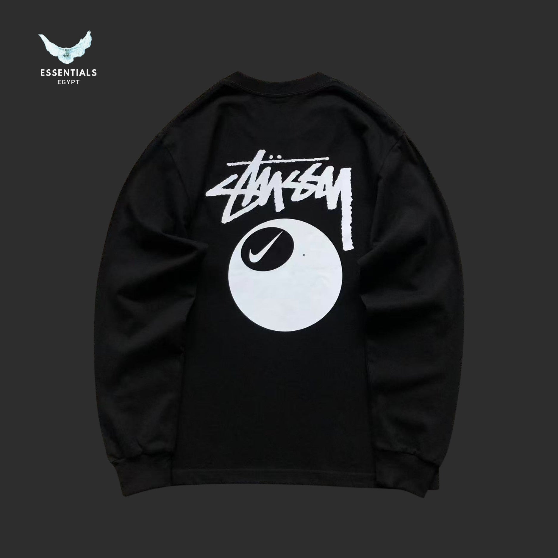 Nike x Stussy graphic long sleeve tee in black 