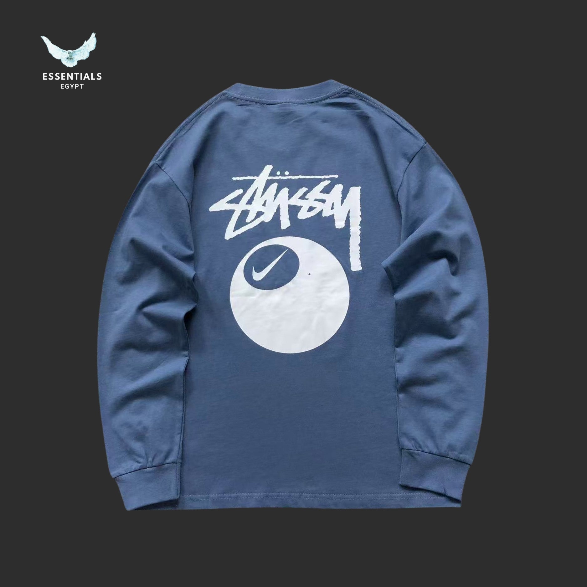 Nike x Stussy graphic long sleeve tee in blue