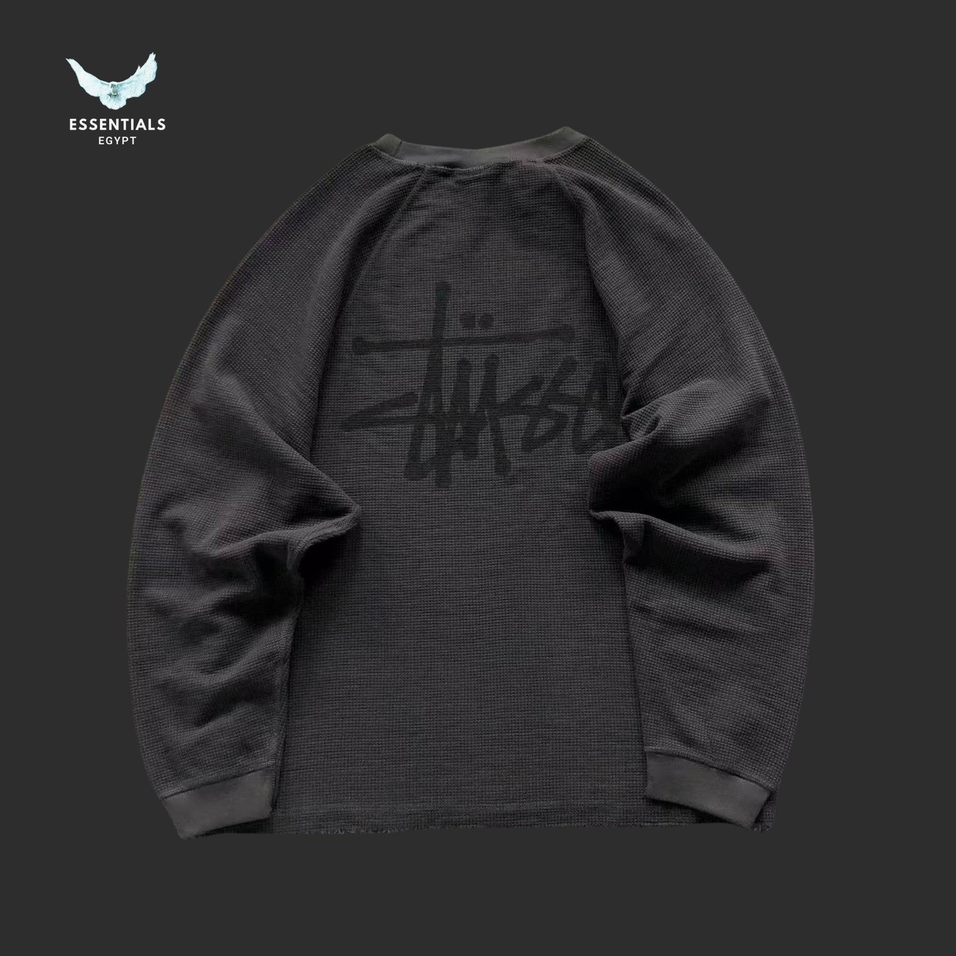 Stussy Thermal 2 Tone Raglan Sweatshirt
