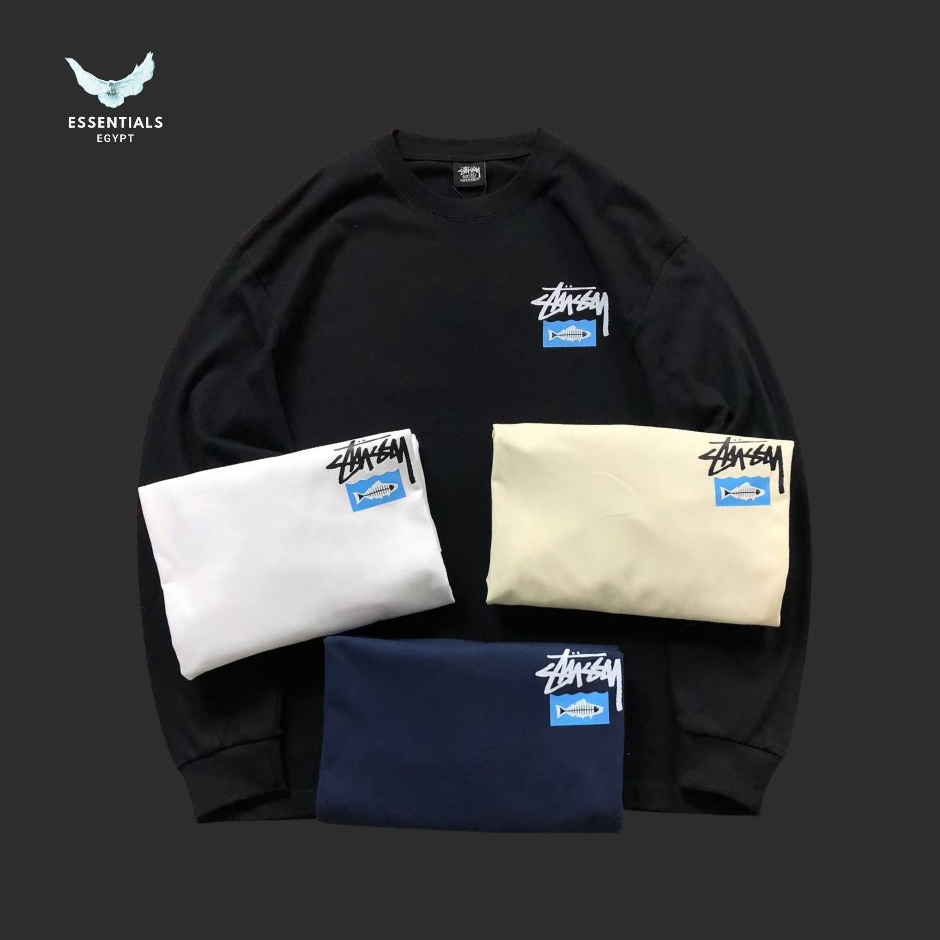 Stussy Heal The Bay sweatshirt with relaxed fit and illustrated back print