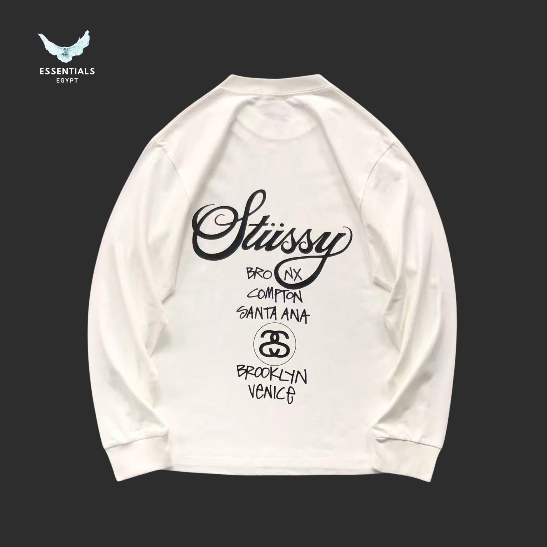 Stussy World Tour sweatshirt with city print and relaxed fit