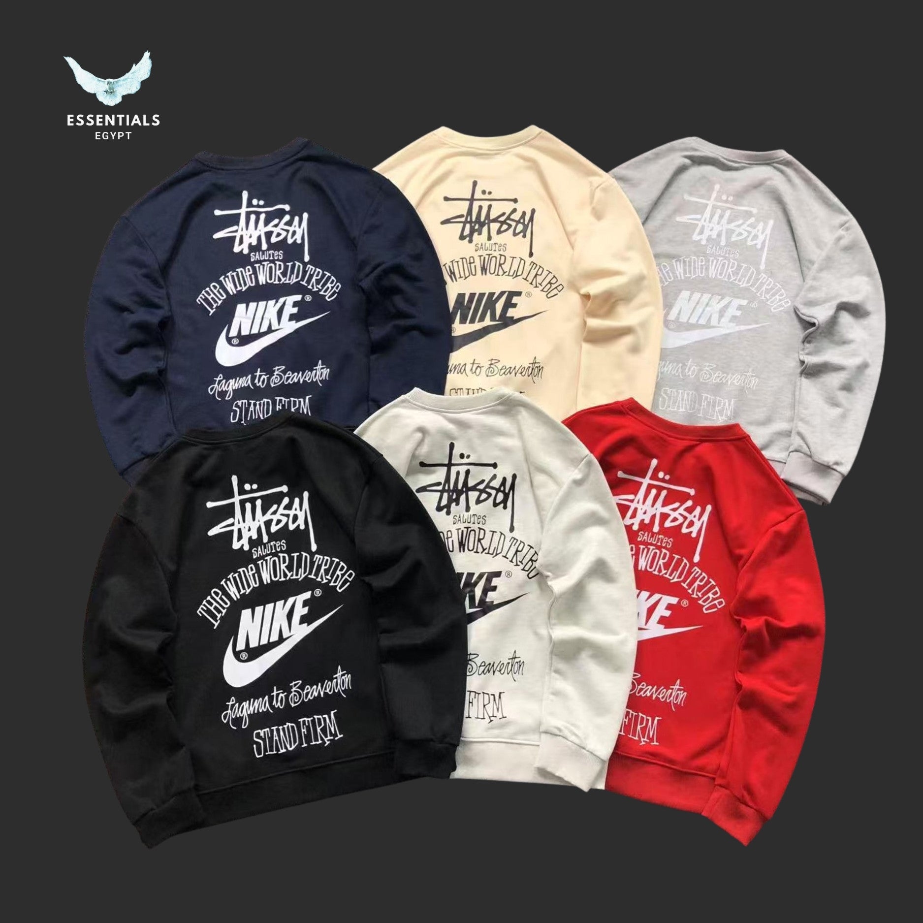 Stussy x Nike "The Wide World Tribe" crewneck sweatshirt
