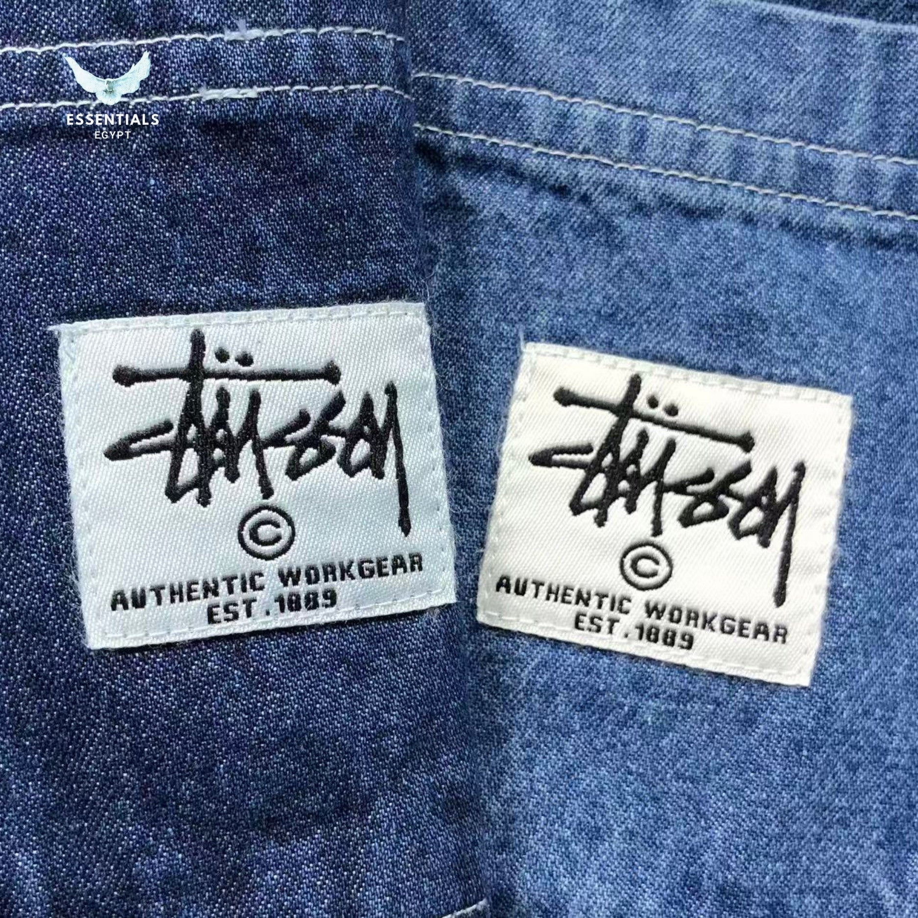Stussy long sleeve denim shirt with clean casual workwear look