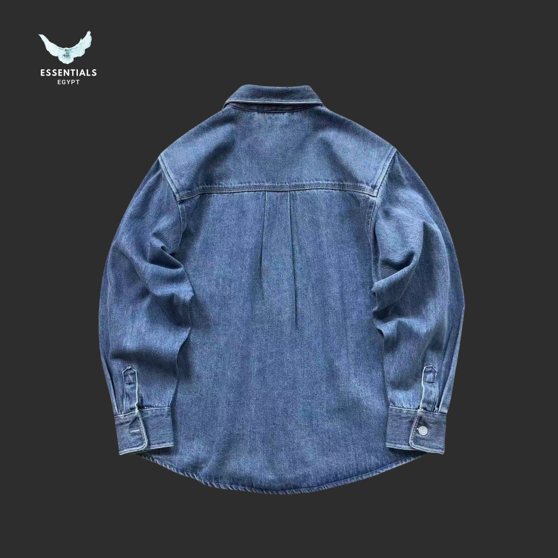 Stussy denim jacket with chest pocket embroidery and washed finish