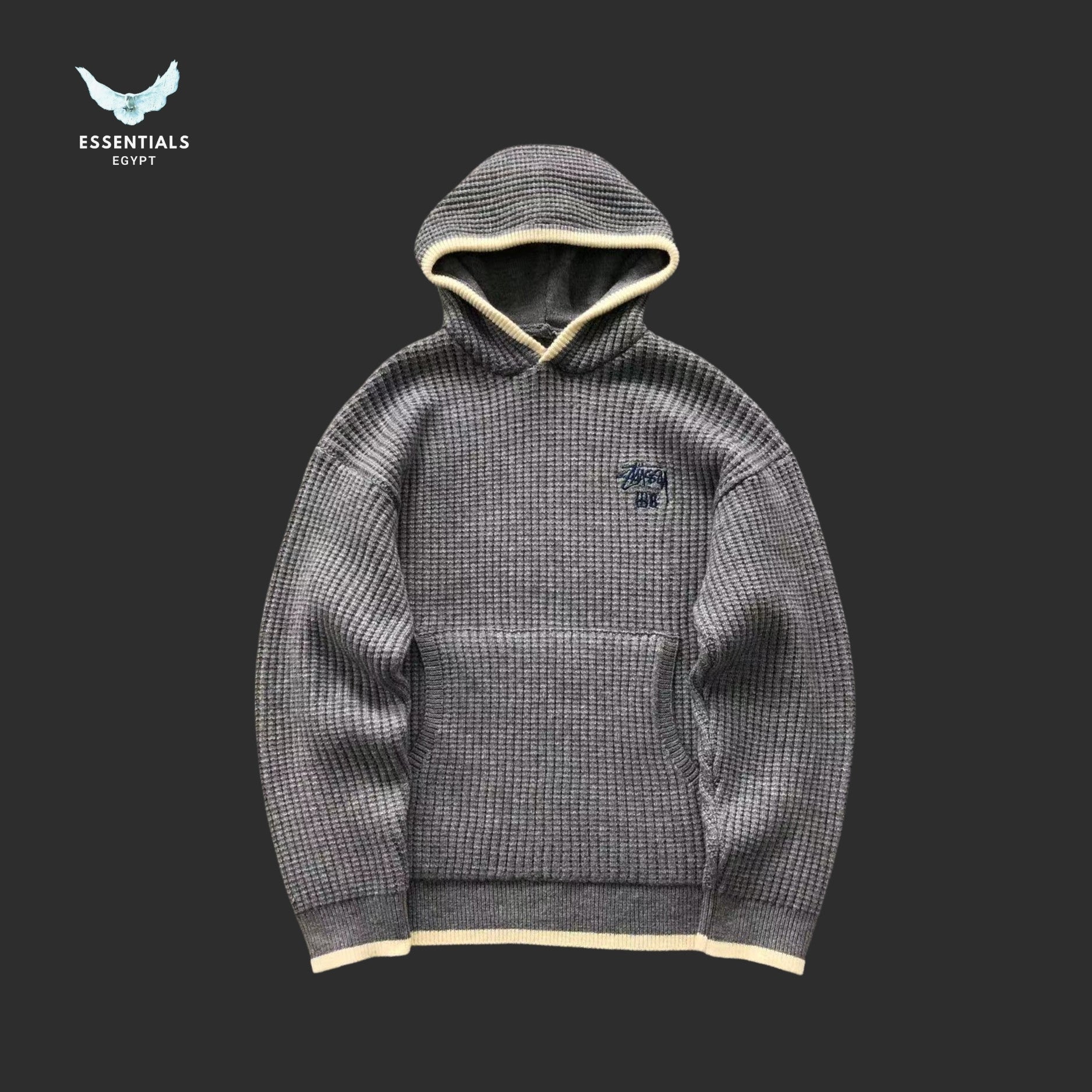 Premium Stussy x Wales Bonner hoodie with soft textured cashmere feel