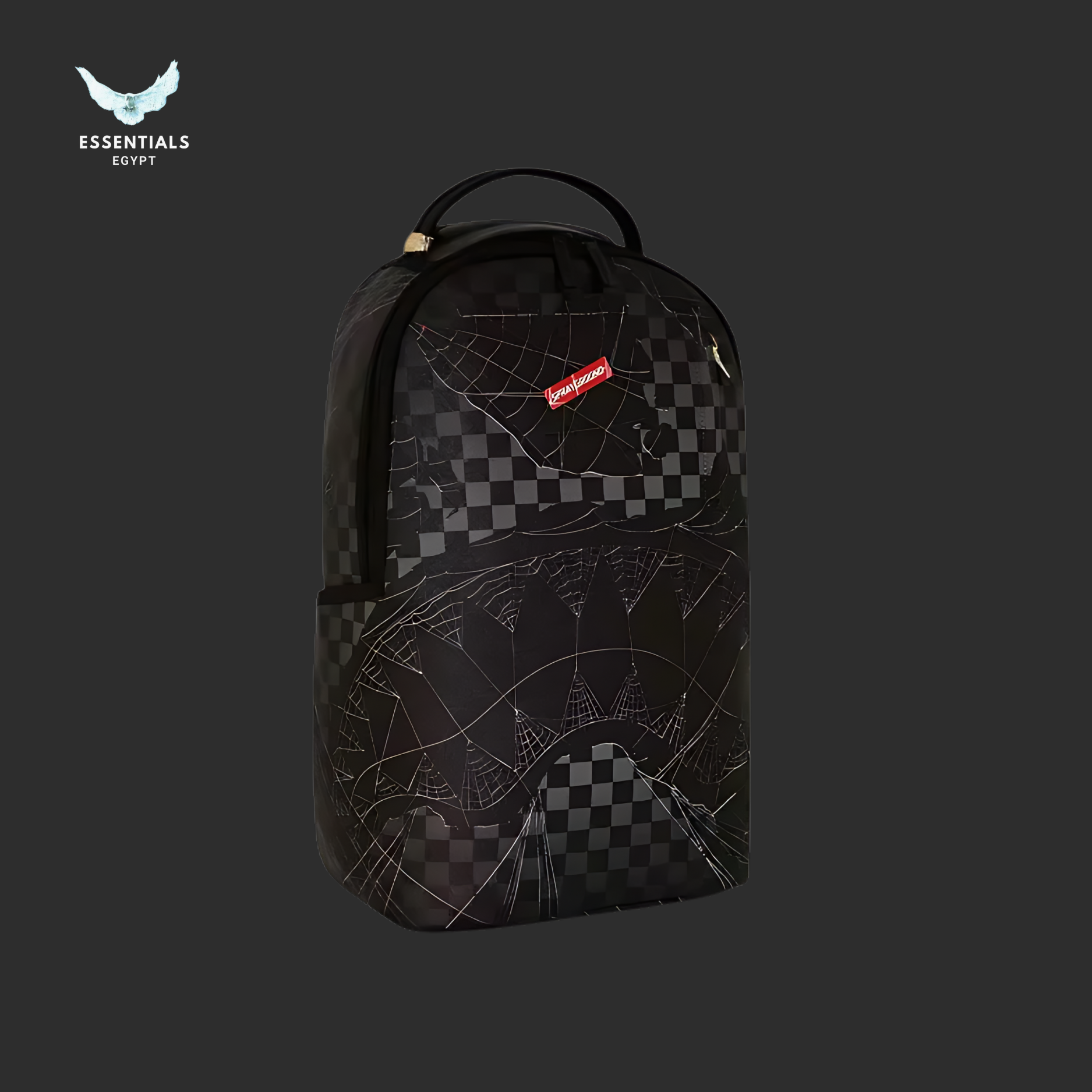 Sprayground Backpack – Shadow Grid Shark - ESSENTIALS EGYPT