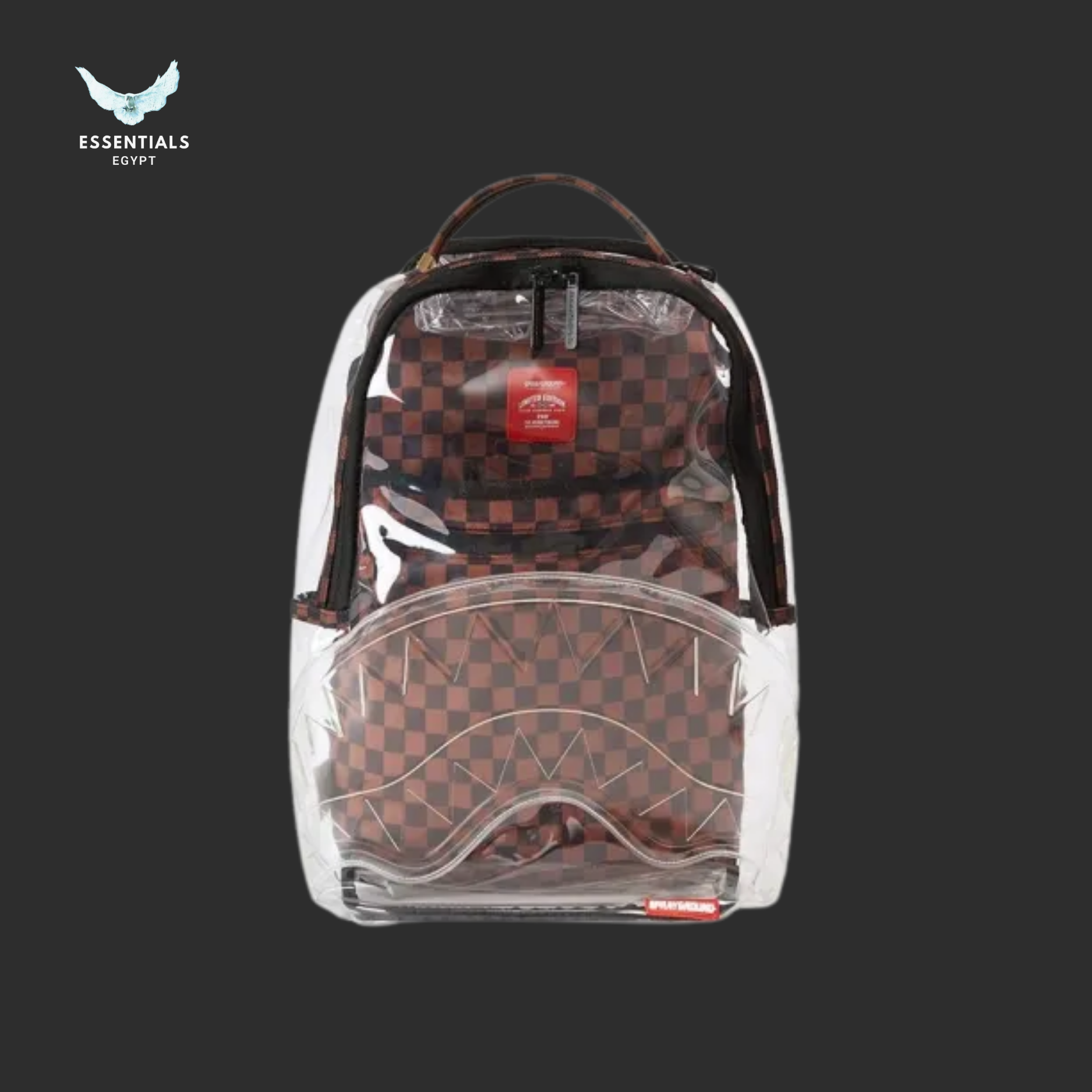 Sprayground Backpack – Clear Checkered Shark