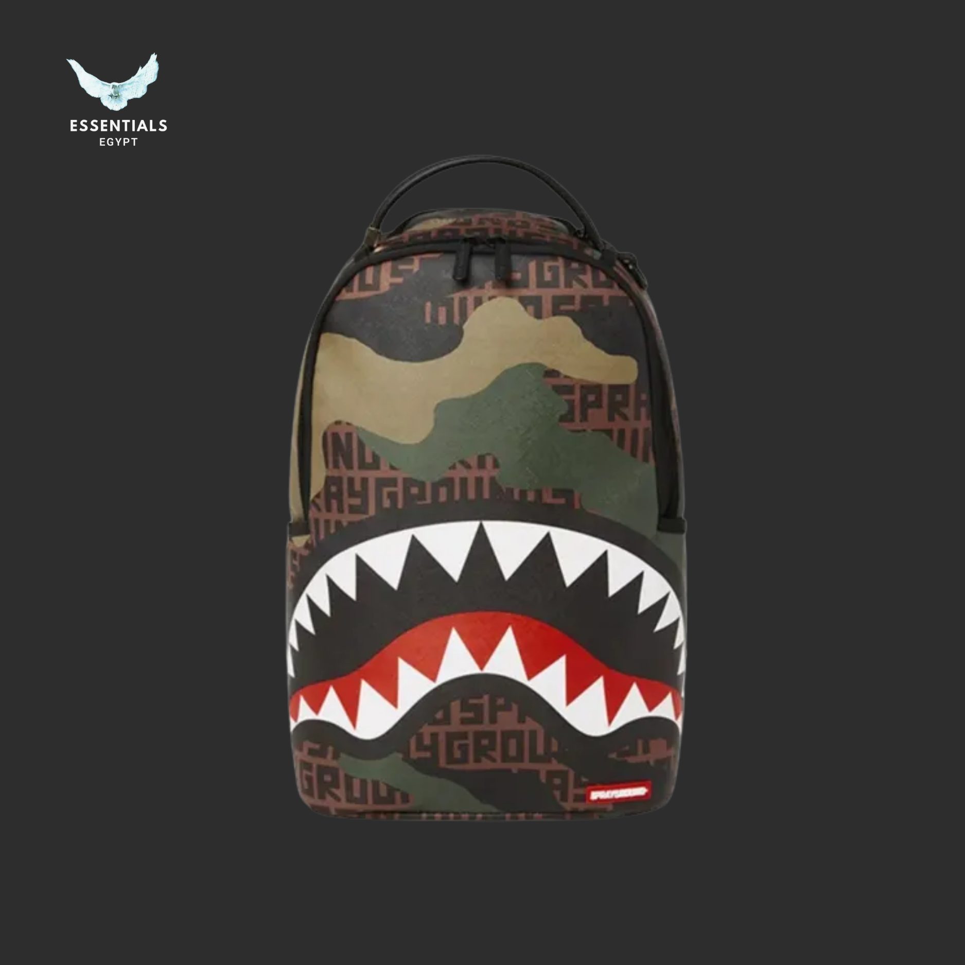 Sprayground Backpack – Green Camo Shark