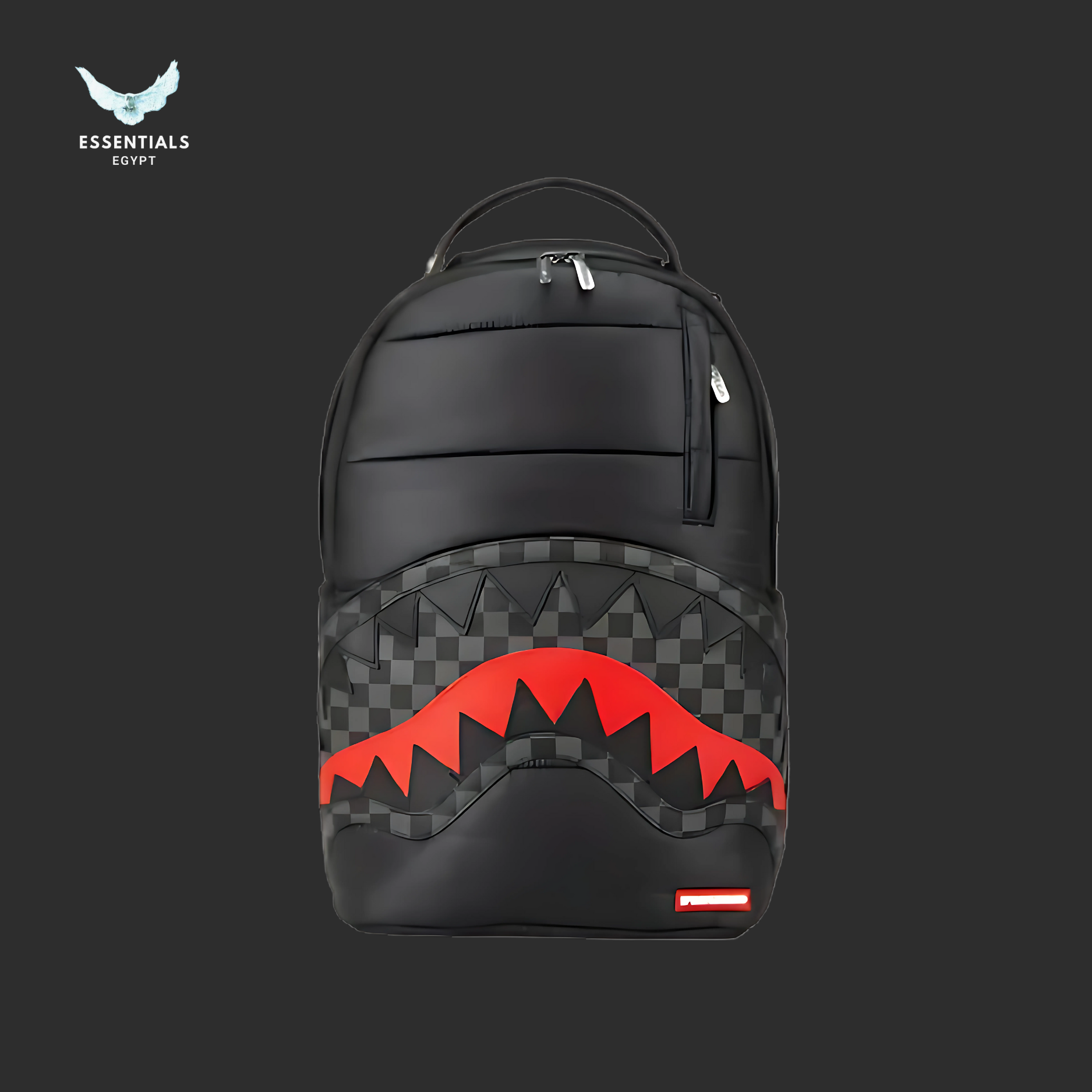 Sprayground Backpack – Black Carbon Shark - ESSENTIALS EGYPT