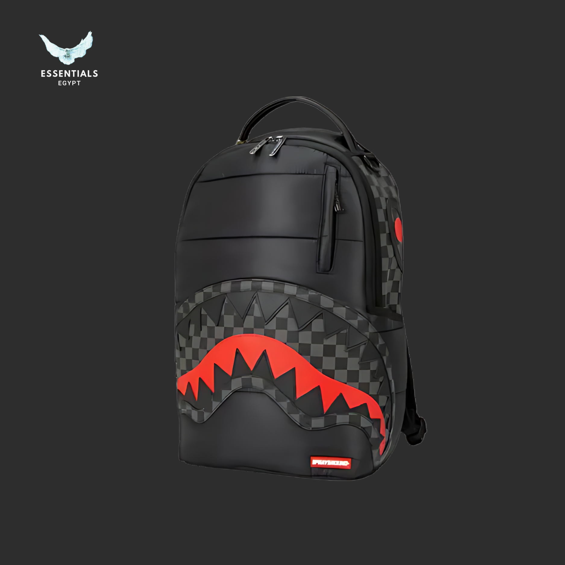Sprayground Backpack – Black Carbon Shark - ESSENTIALS EGYPT
