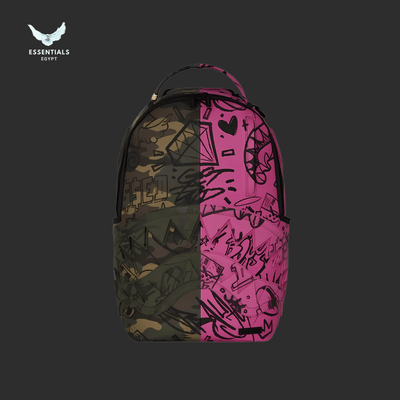 Sprayground Backpack – Split Camo Pink Shark