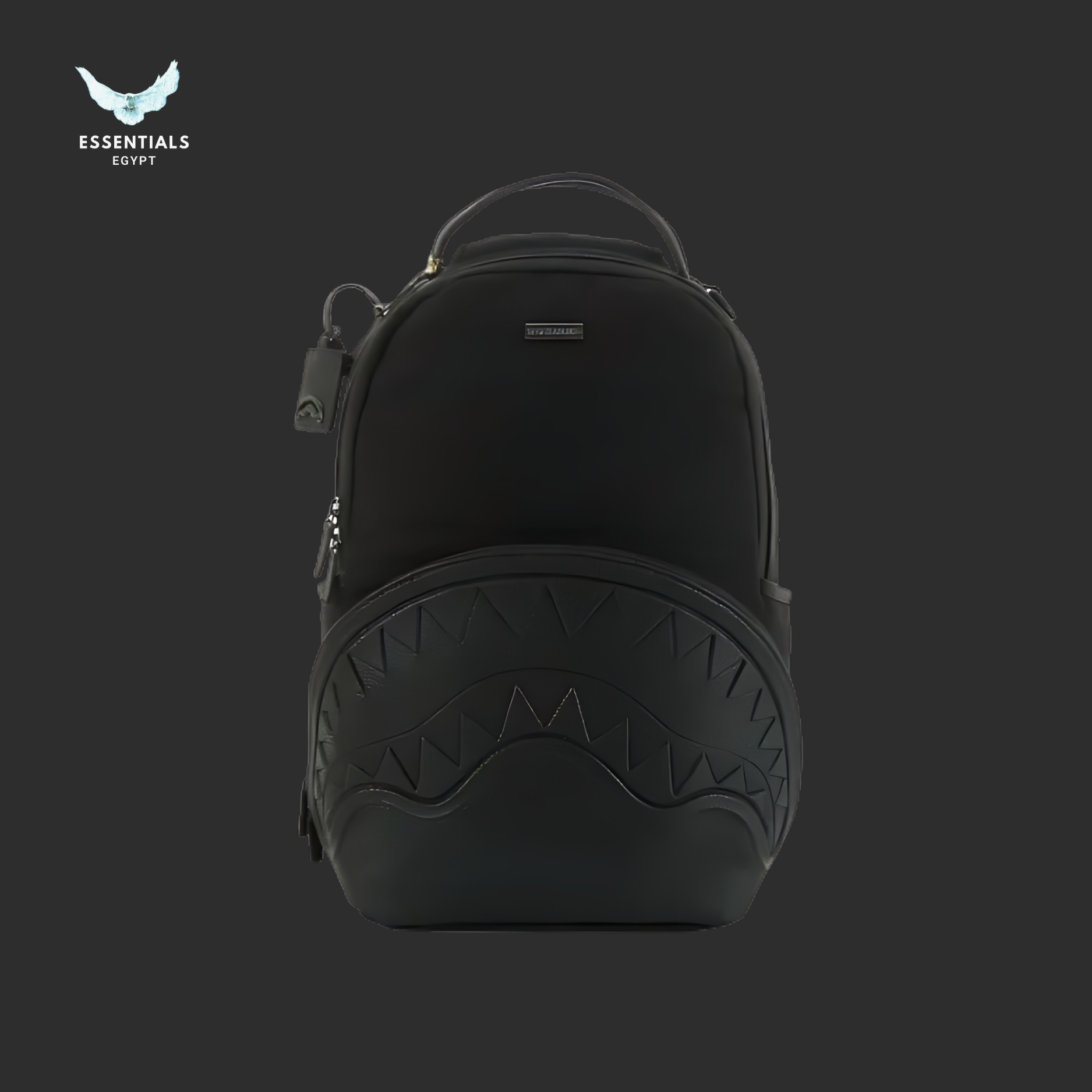 Sprayground Backpack – Stealth Black Shark - ESSENTIALS EGYPT