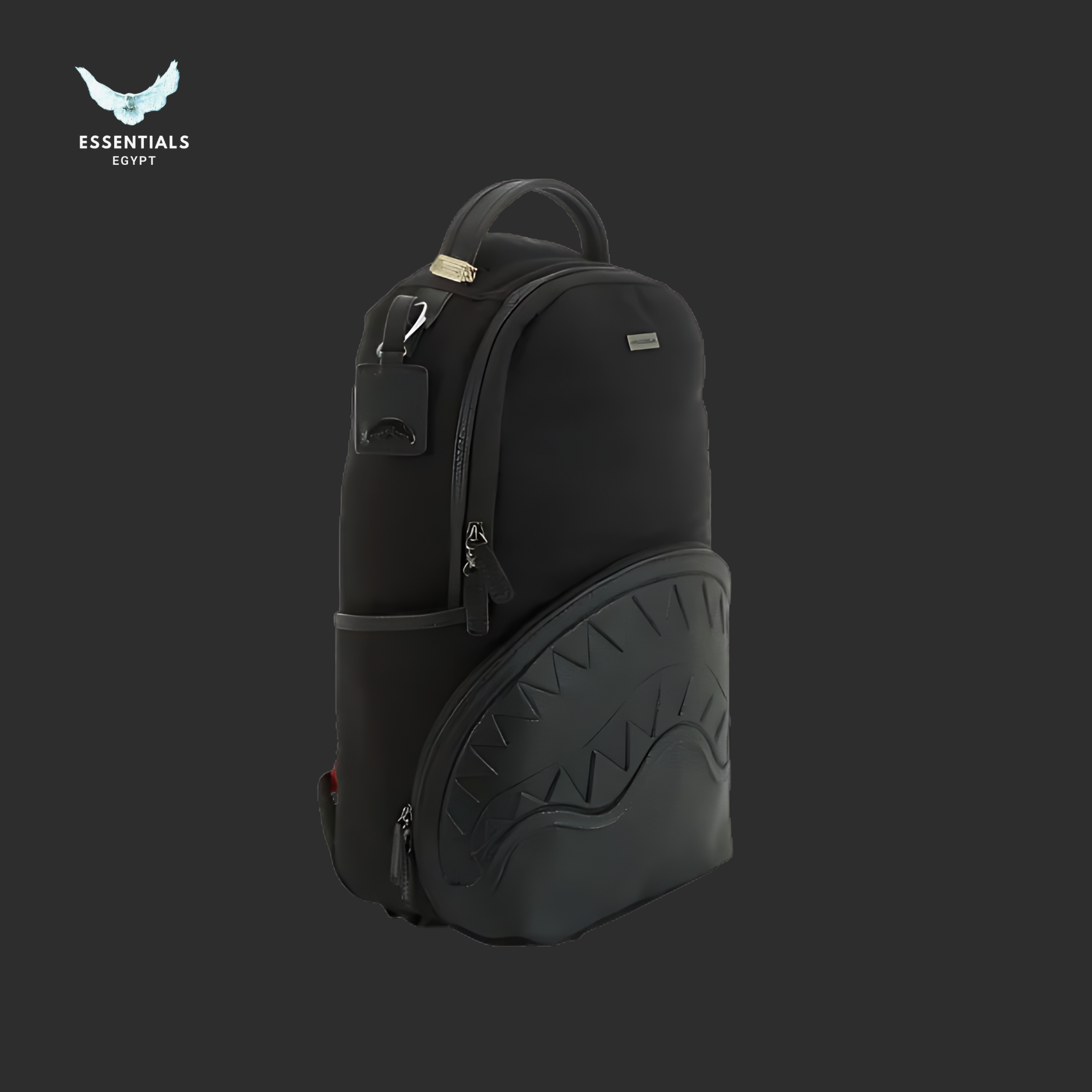 Sprayground Backpack – Stealth Black Shark - ESSENTIALS EGYPT