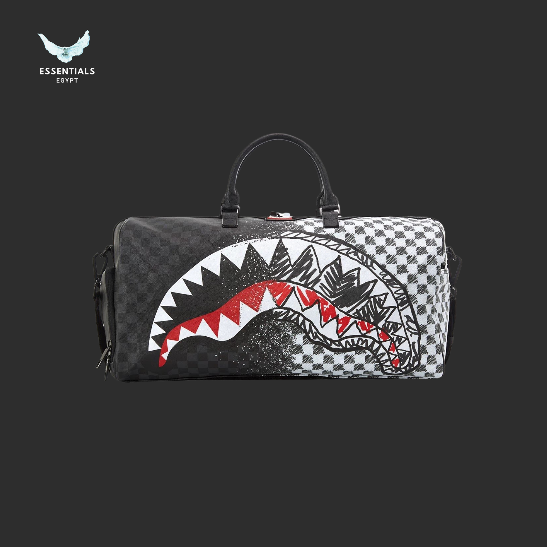 Sprayground Cross Pack – Black Checker Shark