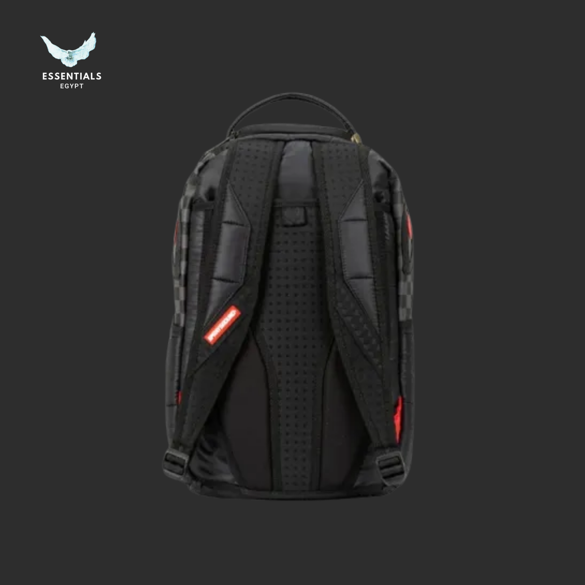 Sprayground Backpack – Red Shark Checkered Black