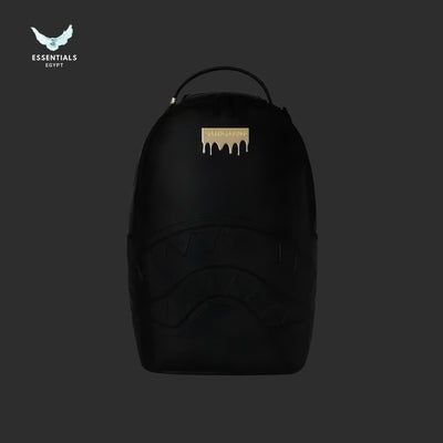Sprayground Gold Brick Drip Black Backpack
