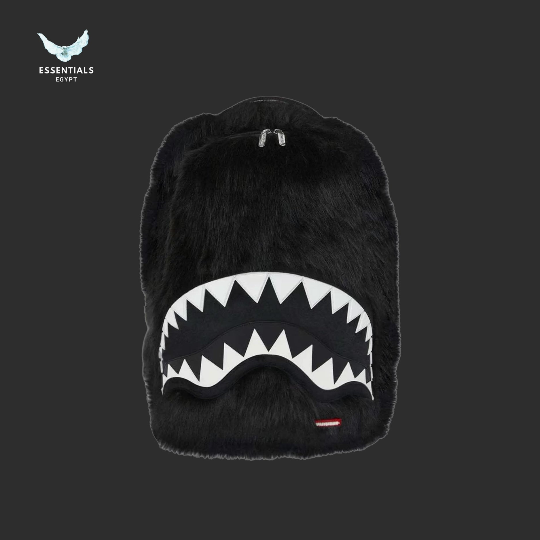 Sprayground Black Faux Fur Backpack