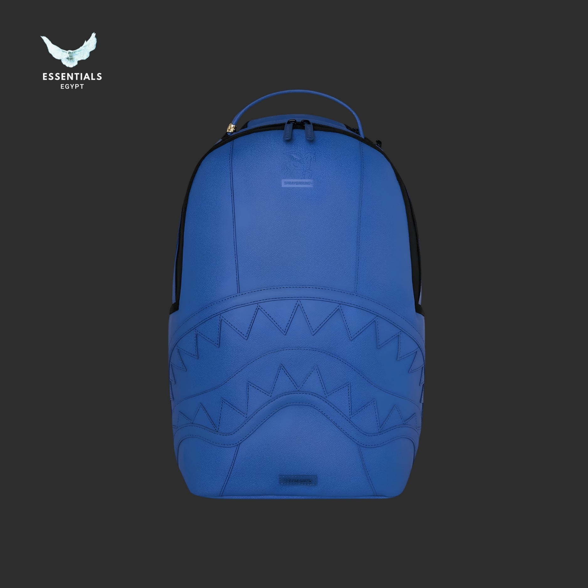 Sprayground Blue Backpack — Stitched Shark Mouth