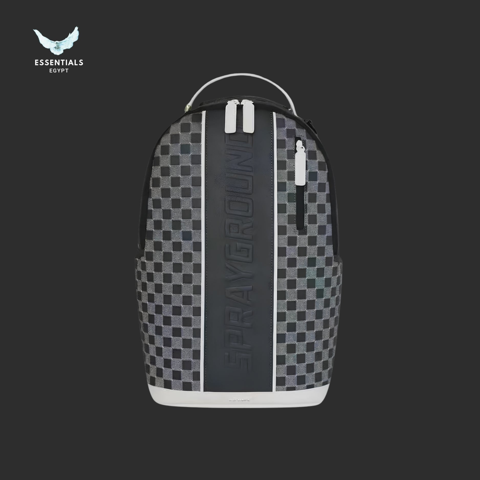 Sprayground Grey Checkered Backpack