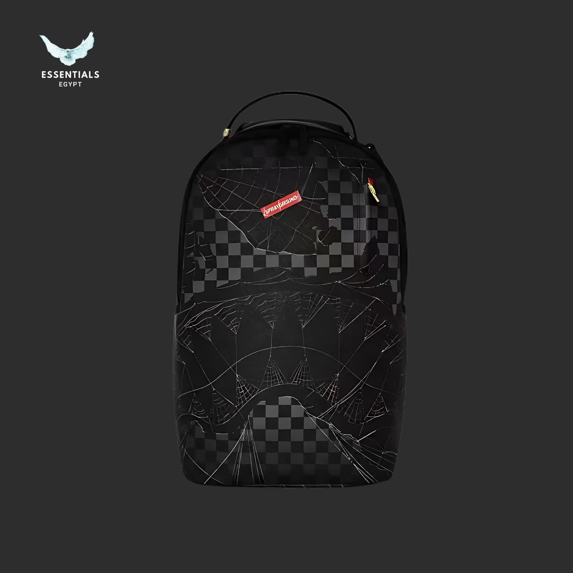 Sprayground Backpack – Shadow Grid Shark - ESSENTIALS EGYPT