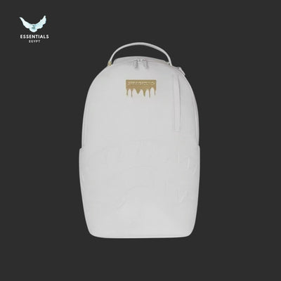 Sprayground Gold Brick Luxe White Backpack