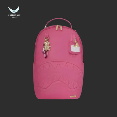 Sprayground Pink Pop Shark Backpack ( Without Teddy Bear & Padlock Charms)