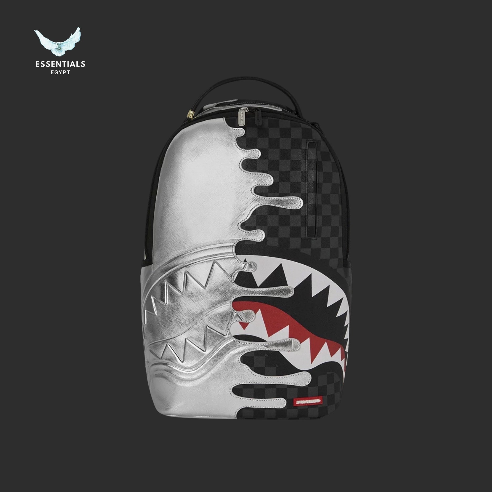 Sprayground _Sharks in Paris Silver Drip_ Backpack