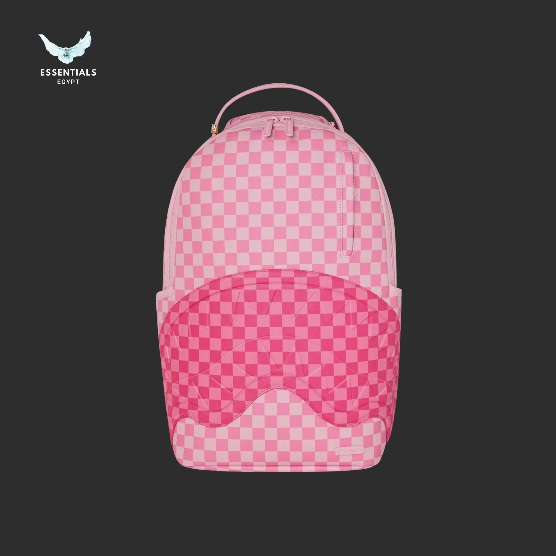 Sprayground _Sharks in Paris_ Backpack — Pink Checkered
