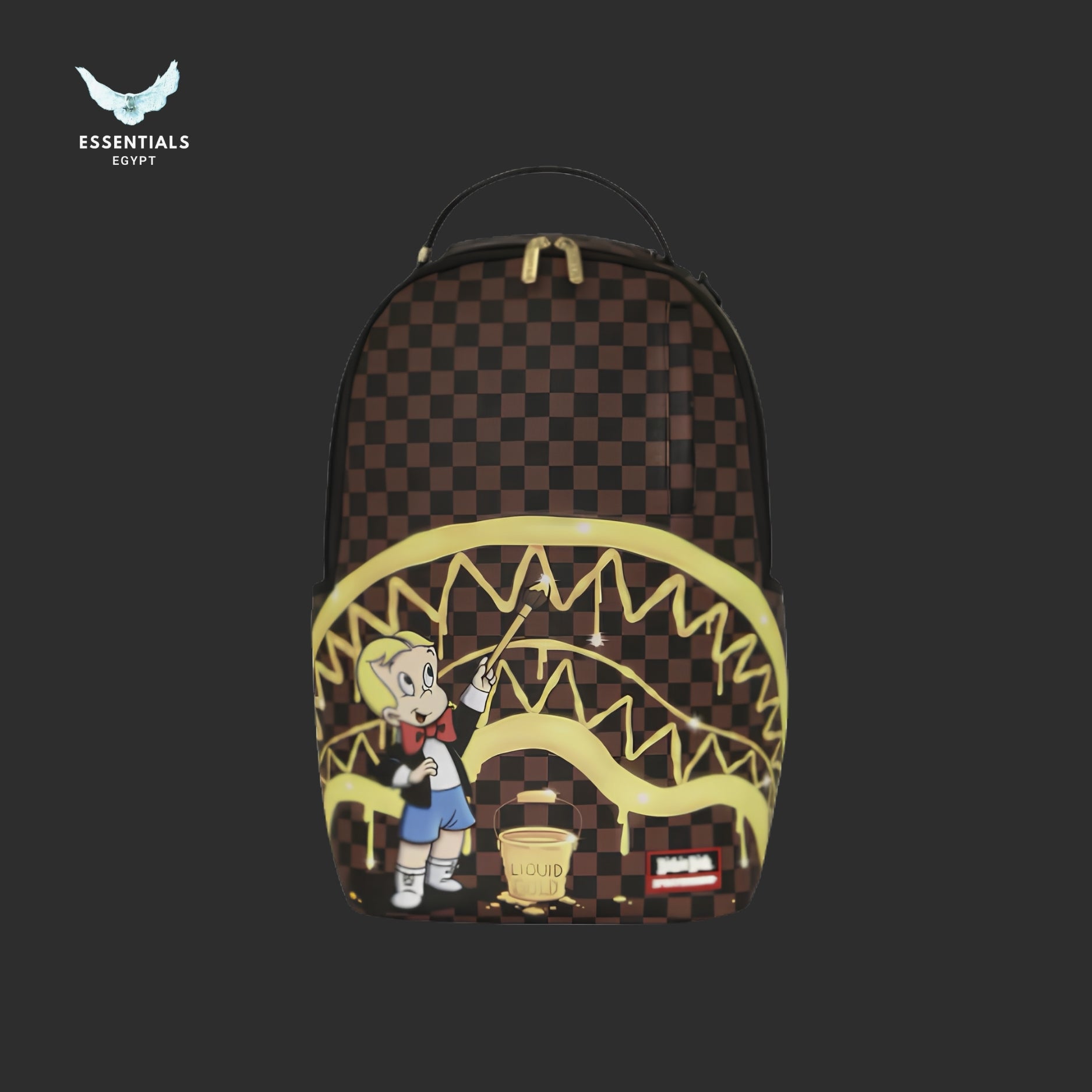 RICHIE RICH PAINT THE SHARK GOLD BACKPACK