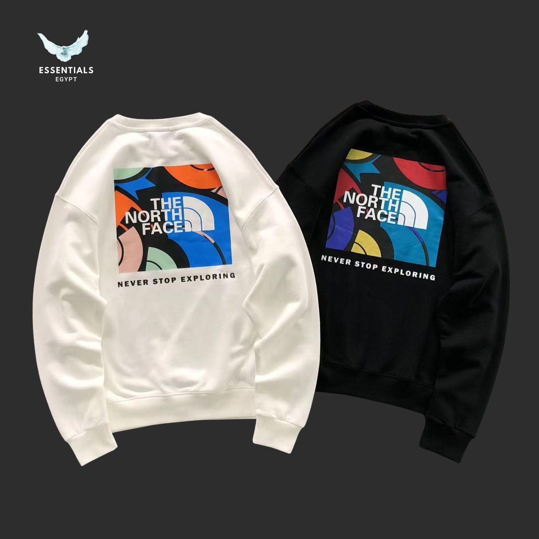 The North Face Graphic Sweatshirt – Multi Color Logo - ESSENTIALS EGYPT