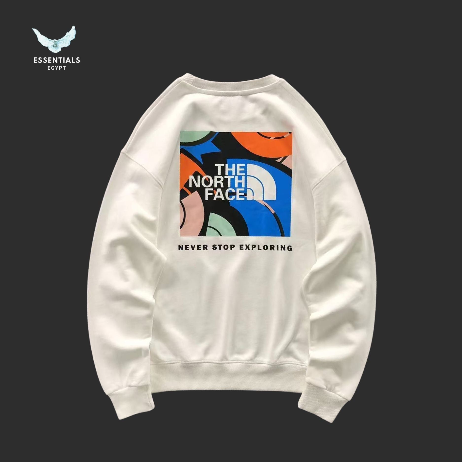 The North Face Graphic Sweatshirt – Multi Color Logo - ESSENTIALS EGYPT