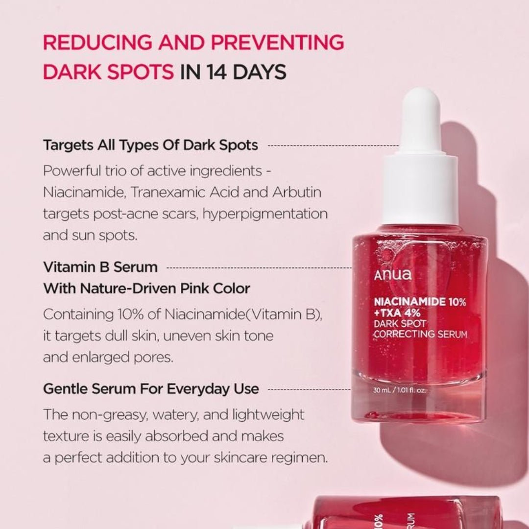 Anua Niacinamide 10% + TXA 4% Serum 30ml – Brightening - ESSENTIALS EGYPT