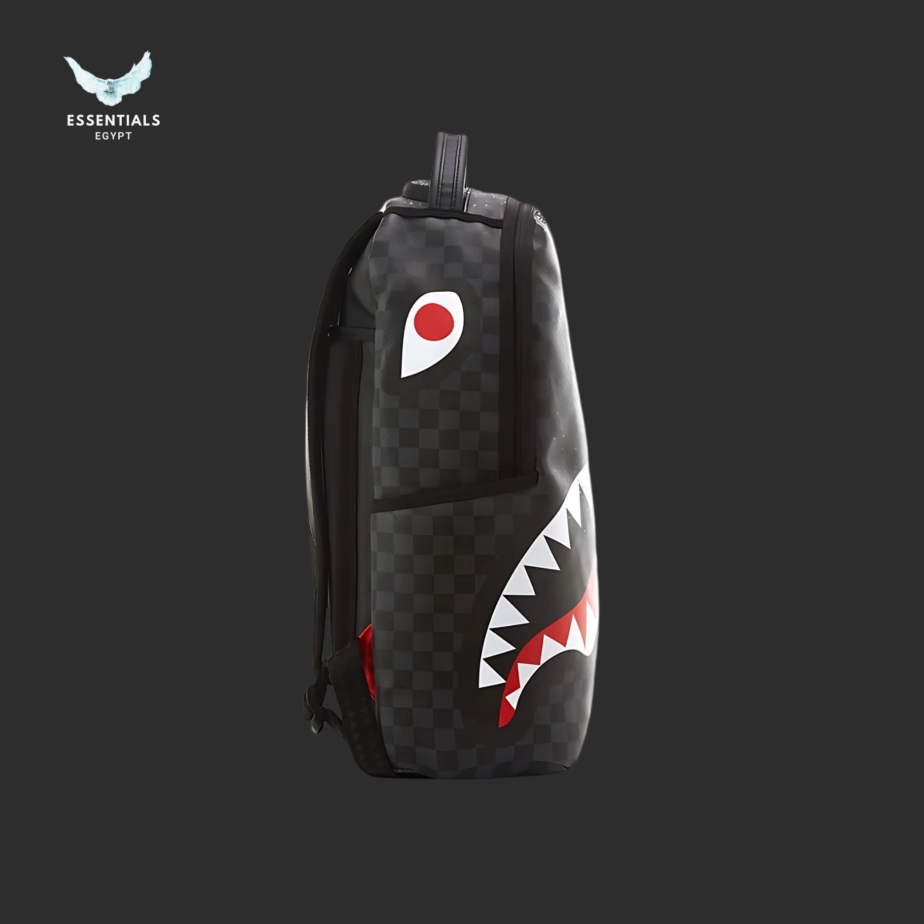 Sprayground Backpack – Black & White Checker Shark - ESSENTIALS EGYPT