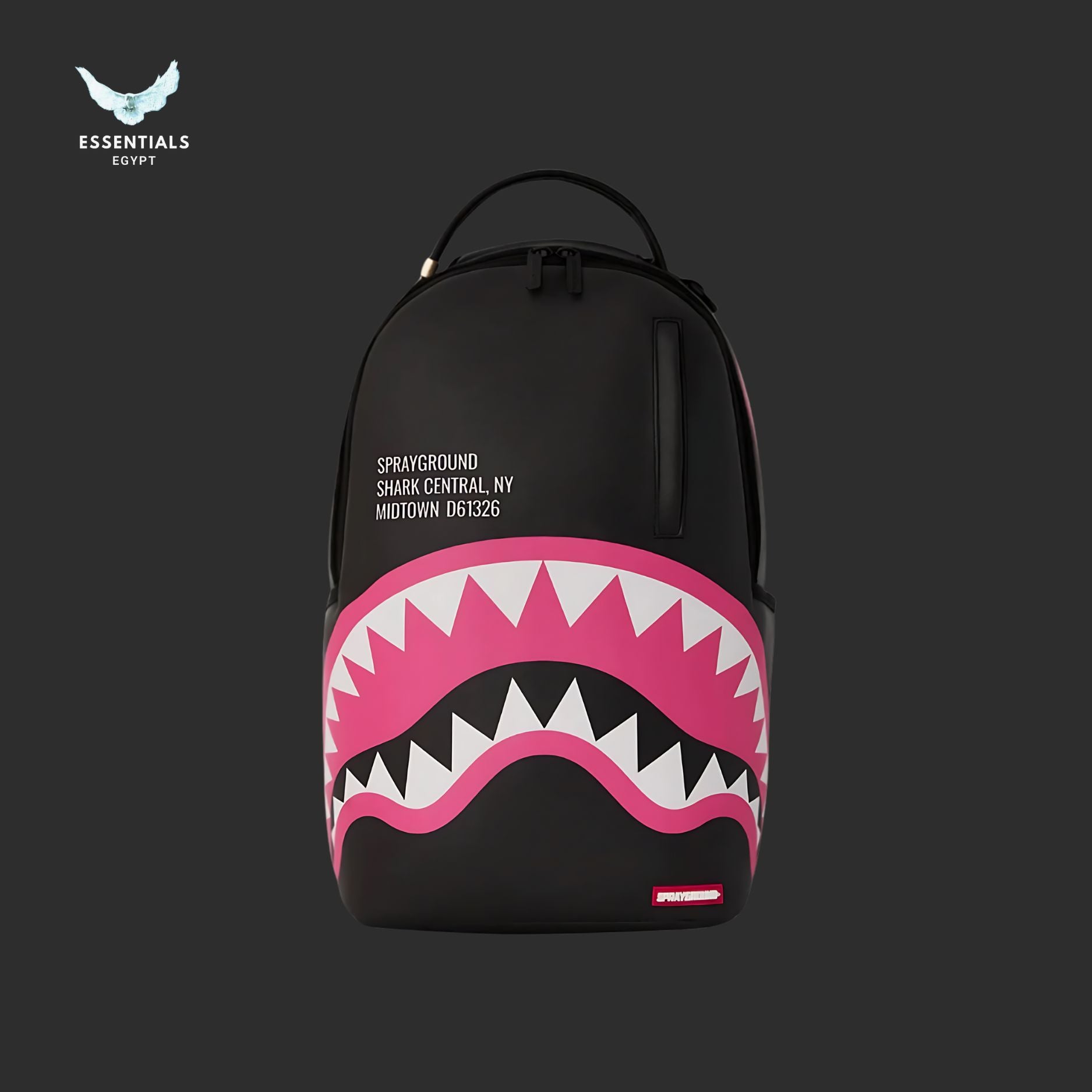 Sprayground Backpack – Central Pink Black Grid - ESSENTIALS EGYPT