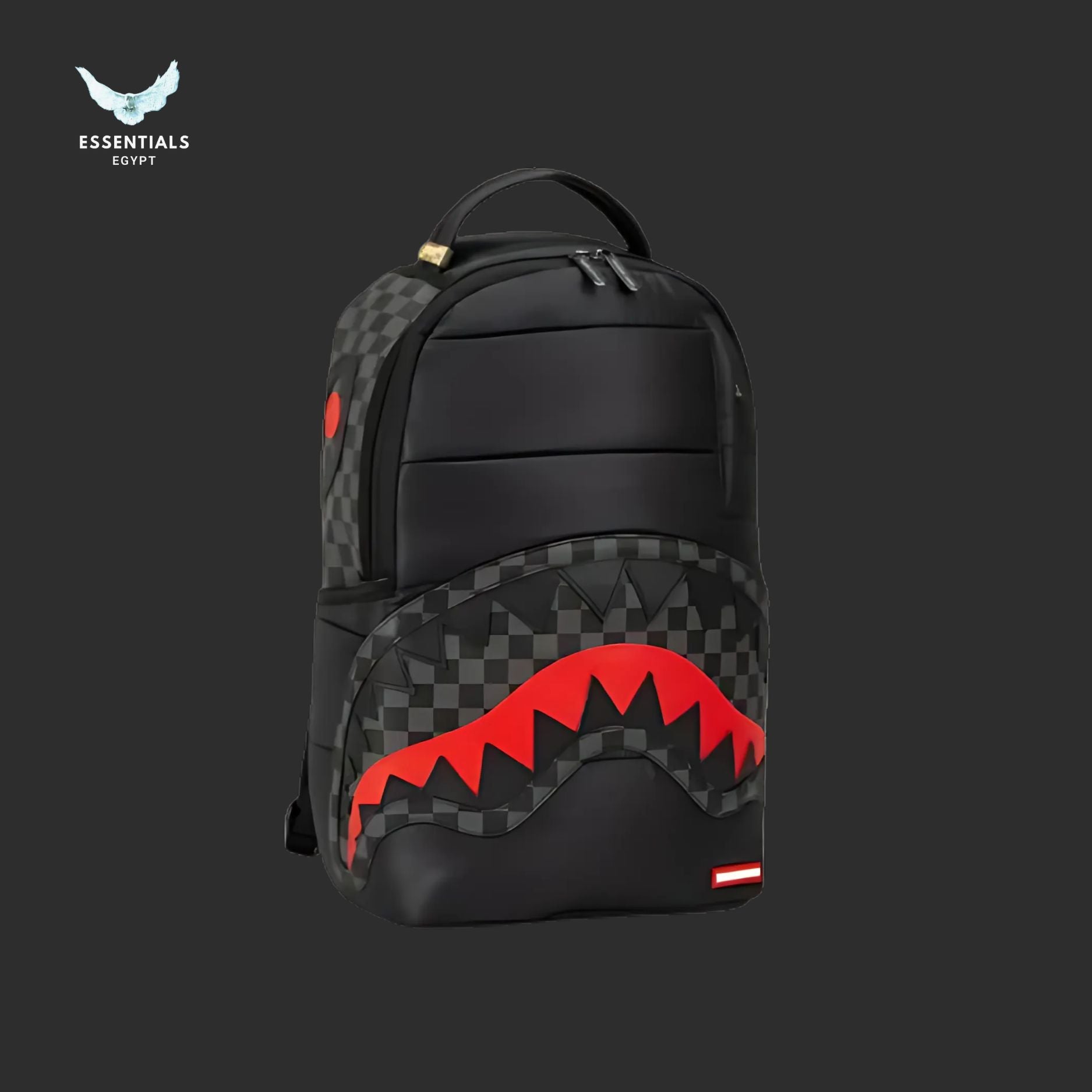 Sprayground Backpack – Black Carbon Shark - ESSENTIALS EGYPT