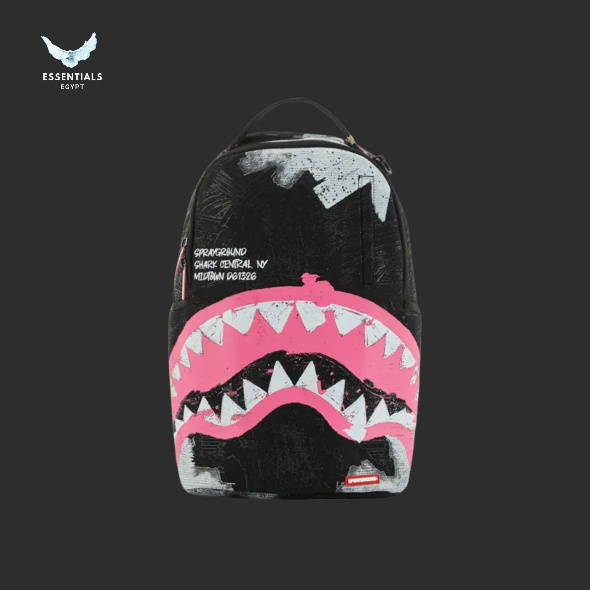 Sprayground Backpack – Pink & Black Shark - ESSENTIALS EGYPT