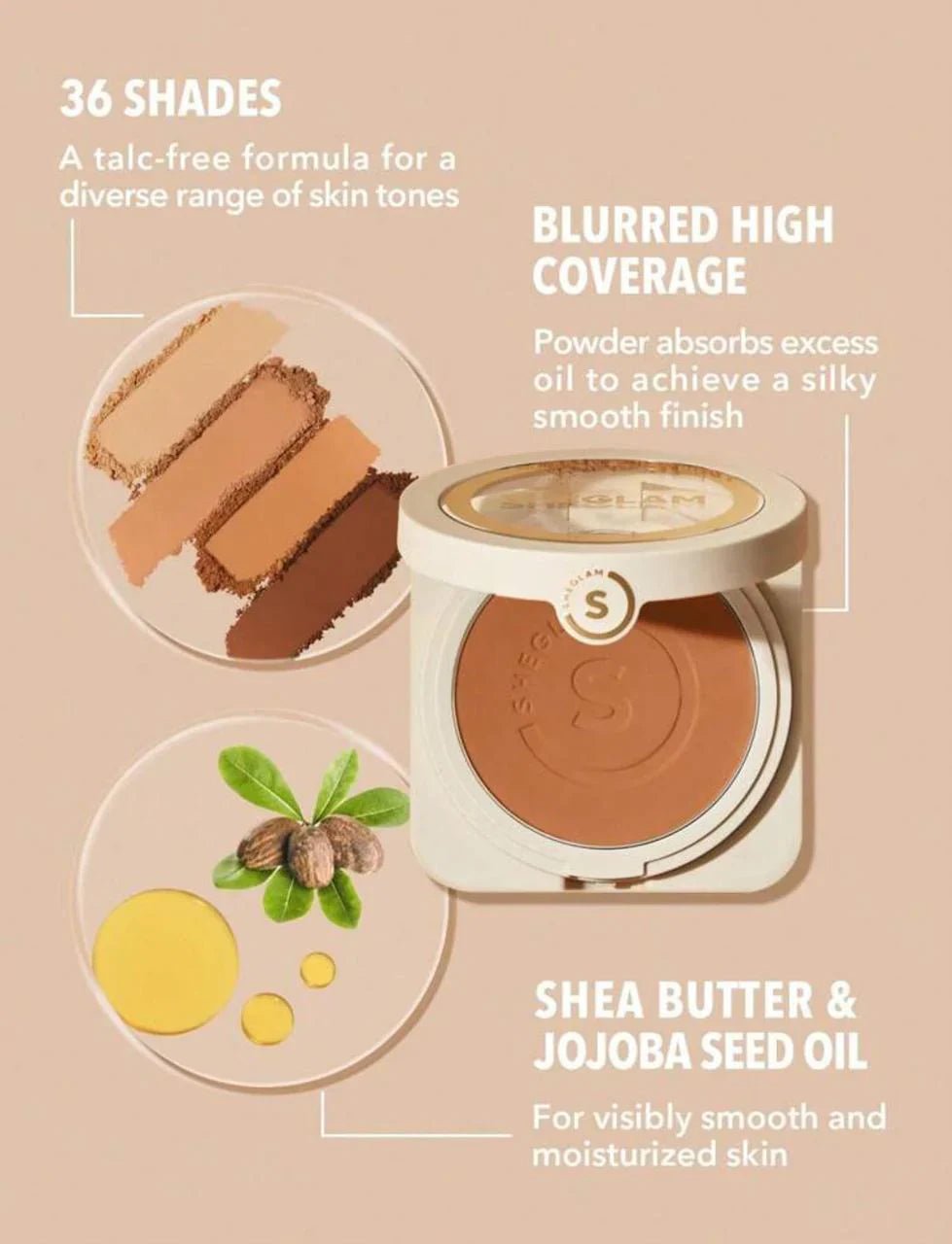 SHEGLAM Skin - Focus High Coverage Powder Foundation - ESSENTIALS EGYPT