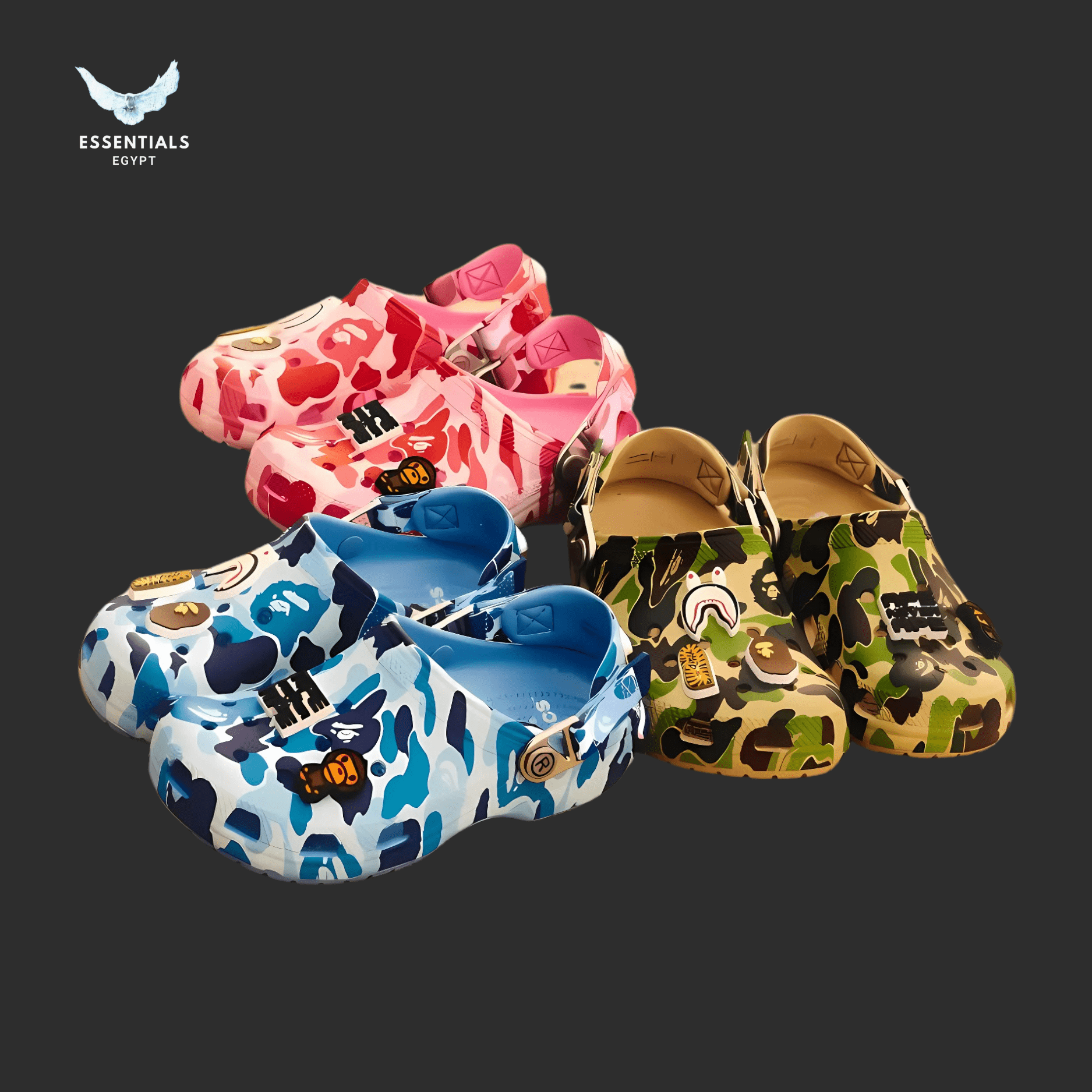 BAPE Crocs – Camo Pack - ESSENTIALS EGYPT