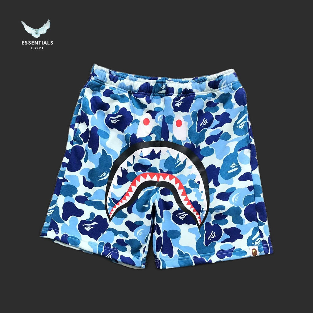 BAPE Shark Camo Shorts - Blue Camo