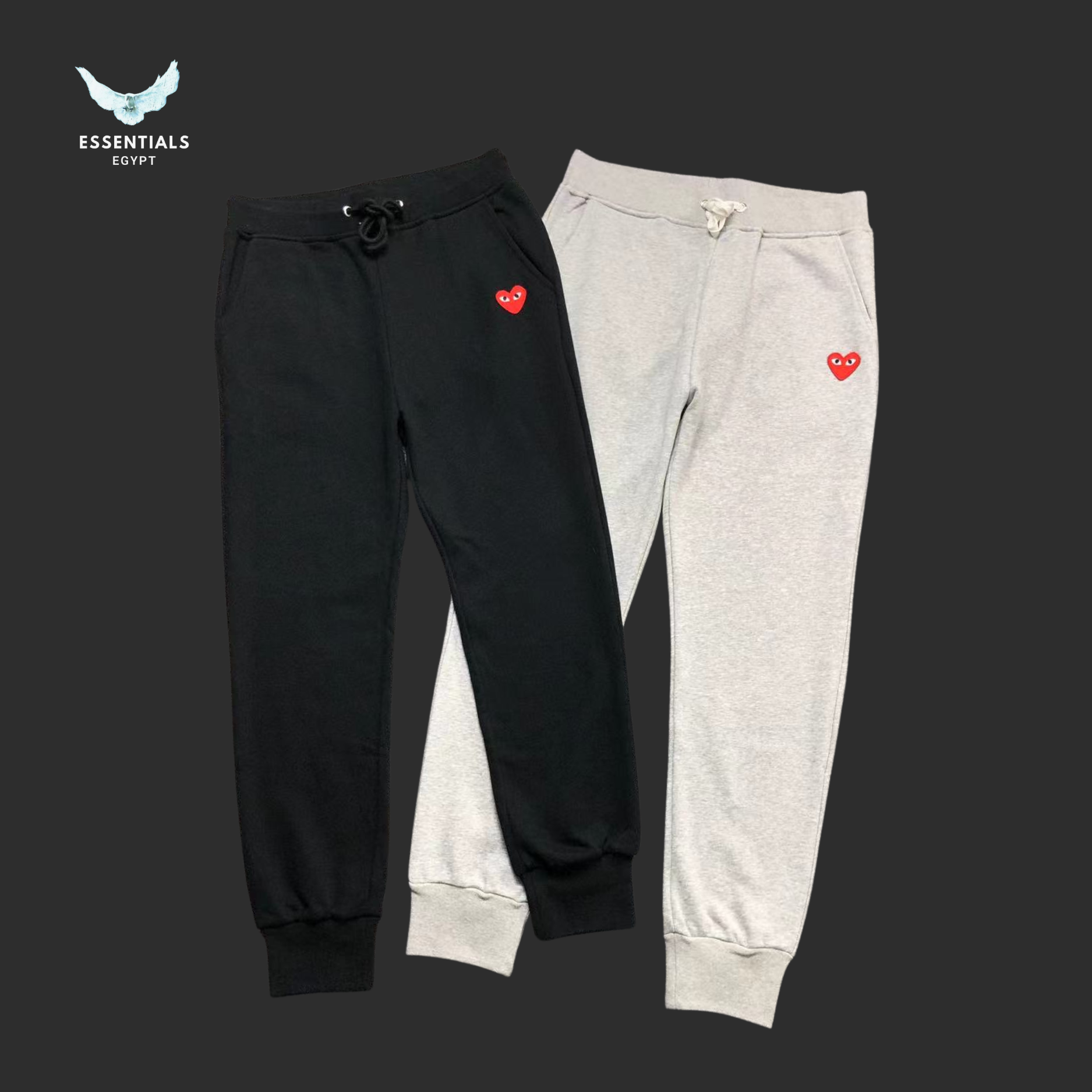 CDG Play Trousers – Red Heart
